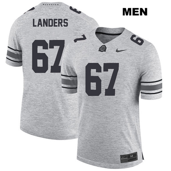 Ohio State Buckeyes Men's Robert Landers #67 Gray Authentic Nike College NCAA Stitched Football Jersey HW19R13AA